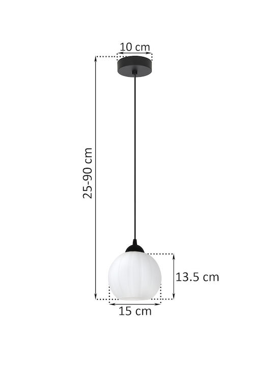 Light Home Pendant Ceiling Light Black with E27 Socket