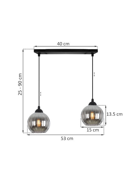 Light Home Deckenleuchte Schwarz mit Lampenbirnensockel E27