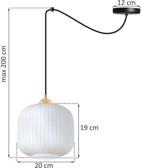Light Home Κρεμαστό Φωτιστικό Μαύρο με Ντουί E27