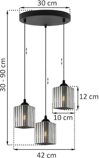 Light Home Κρεμαστό Φωτιστικό Μαύρο με Ντουί E27
