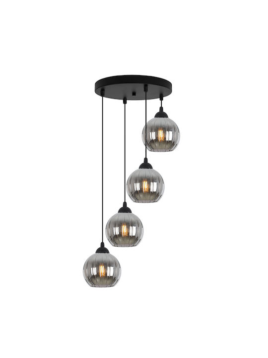 Light Home Candelabru Suspendat Negru cu Soclu E27