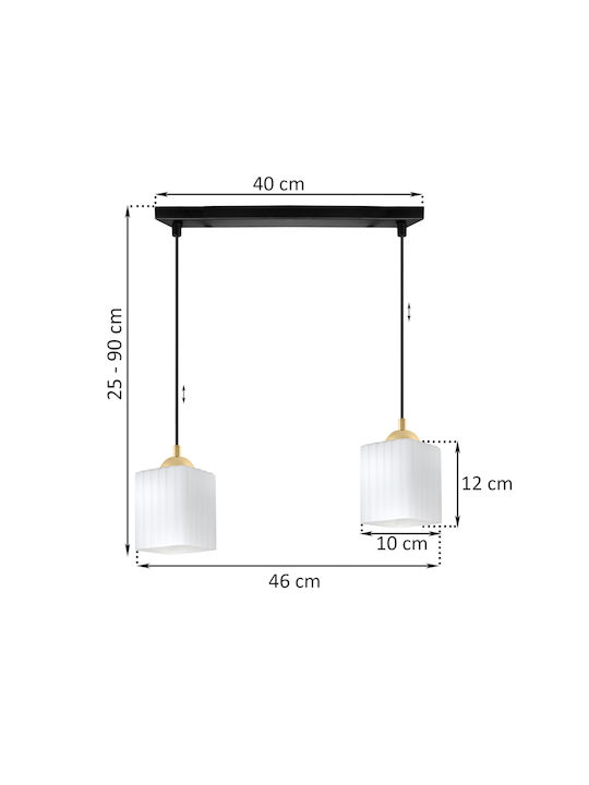 Light Home Candelabru Suspendat Negru cu Soclu E27