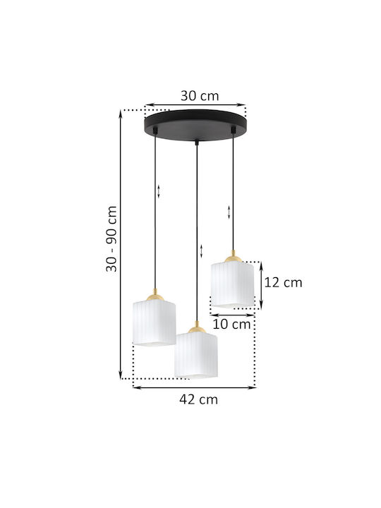 Light Home Висящо Осветително Тяло Черно с Цокъл E27
