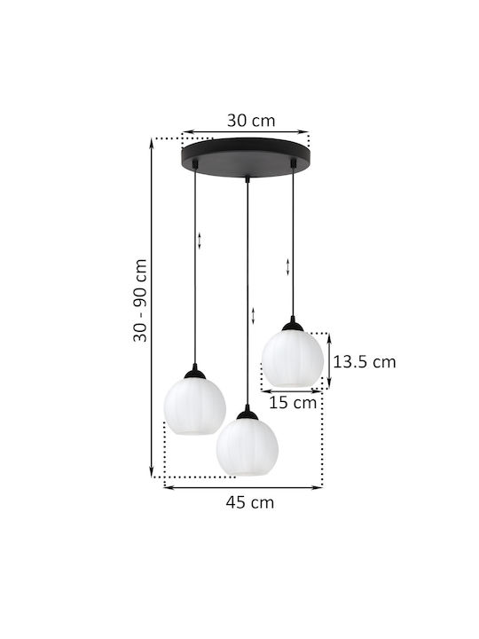 Light Home Deckenleuchte Schwarz mit Lampenbirnensockel E27
