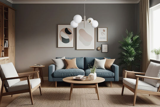 Light Home Κρεμαστό Φωτιστικό Χρυσό με Ντουί E14