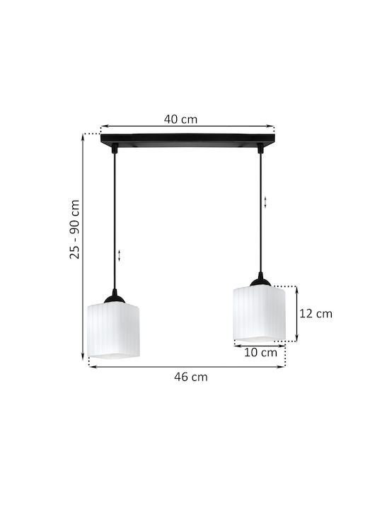 Light Home Pendant Ceiling Light Black with E27 Socket