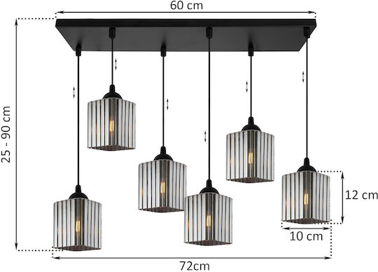 Light Home Κρεμαστό Φωτιστικό Μαύρο με Ντουί E27