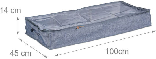 Relaxdays Casetă Textilă De Depozitare Haine Gri 14x45x100cm 3 Bucăți