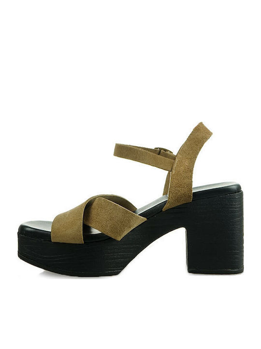 Myconian Leather Sandals Brown