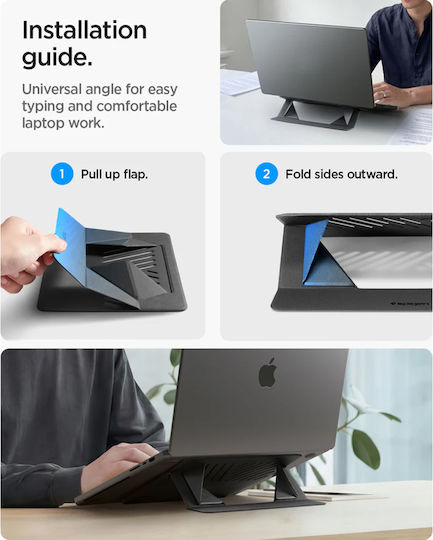 Spigen LD201-S6 Stand for Laptop up to 14" Gray