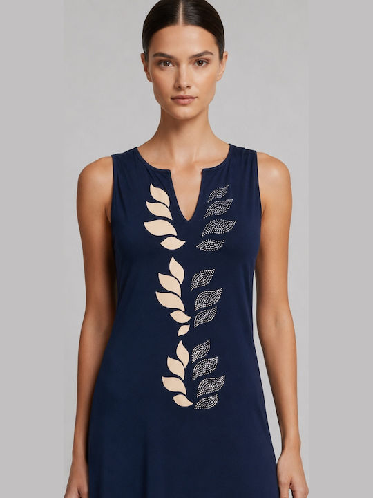 Summer Maxi Dress for Wedding / Christening Navy Blue