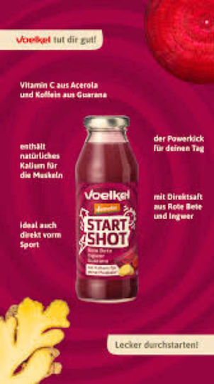Voelkel Βιολογικός Χυμός Beetroot Ginger Guarana 95ml
