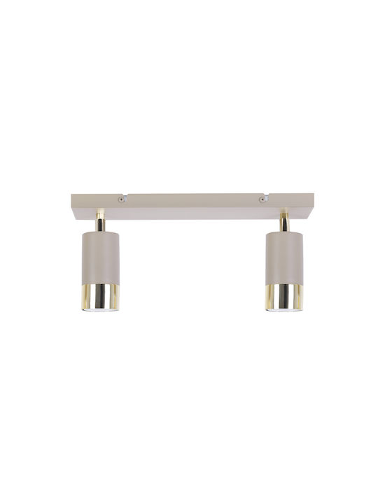 Light Home Decken- und Wandleuchte mit GU10 Lampenbirnensockel in Goldfarbe