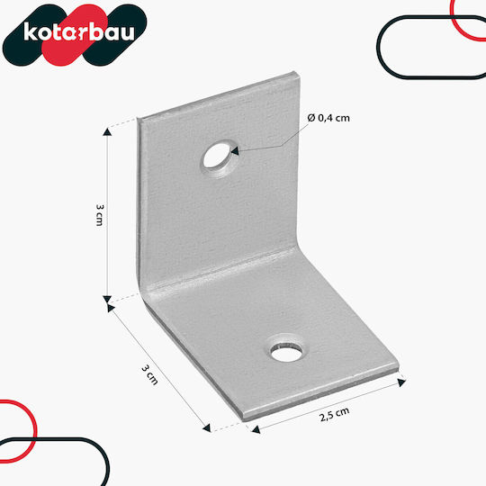 Kotarbau Connector for Pergola Made of Steel 3x3cm 50 Pieces