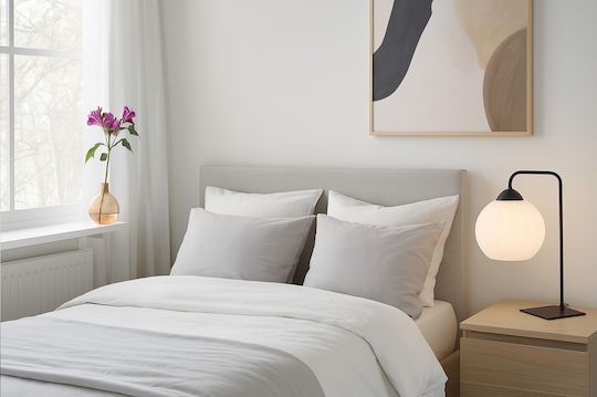 Light Home Table Lamp for E27 Fitting with Black Shade and Base