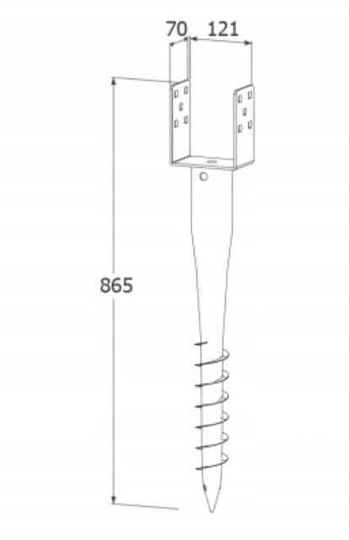 Domax Монтиране За Градинска Пергола От Стомана 86.5x12см