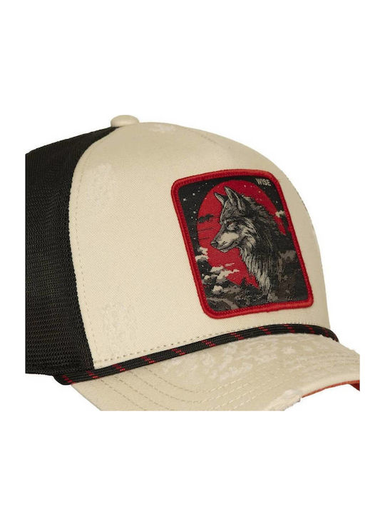 Capslab Wise Wolf Trucker Καπέλο Cl Bea3 1 Pct Wisb Μπεζ Cl Bea3 1 Pct Wis-beige
