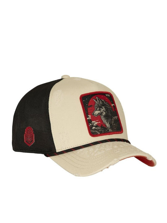 Capslab Wise Wolf Trucker Καπέλο Cl Bea3 1 Pct Wisb Μπεζ Cl Bea3 1 Pct Wis-beige