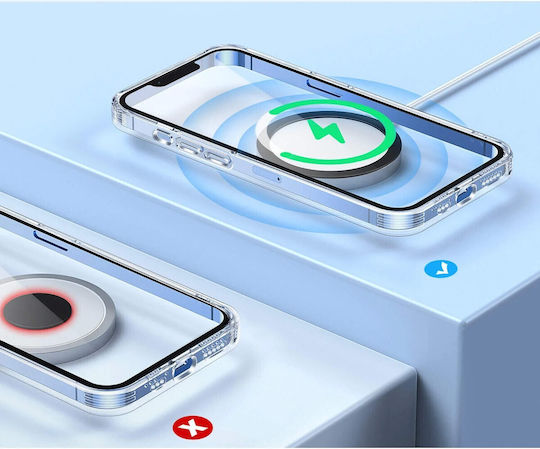 Magsafe Magnetischer Silikonring Apple iPhone Serie 12 13 14 Weiß