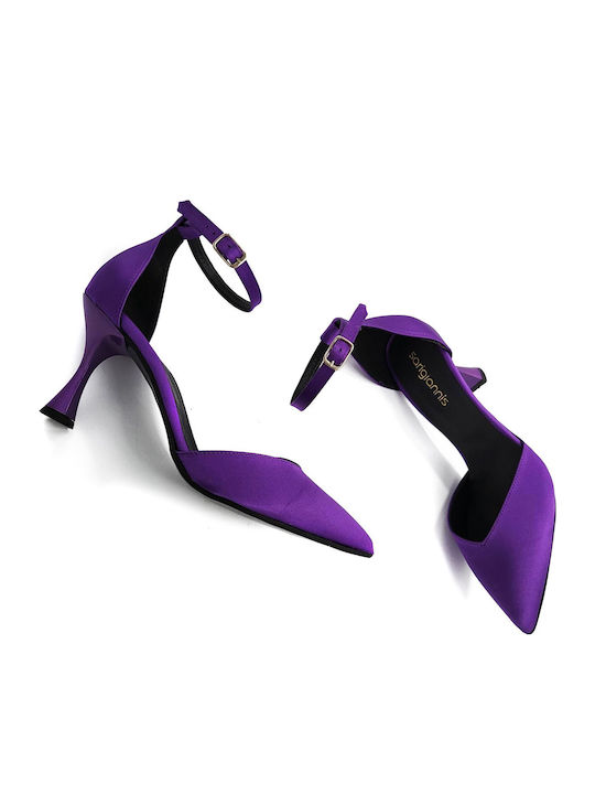 Heels with Strap Purple