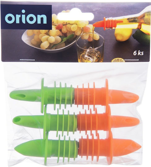Orion Set Of 6 Flow Caps For Wine Bottles With Cork Green