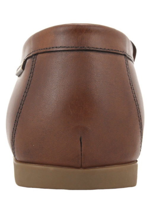 Montel Leather Men's Loafers in Tabac Brown Color