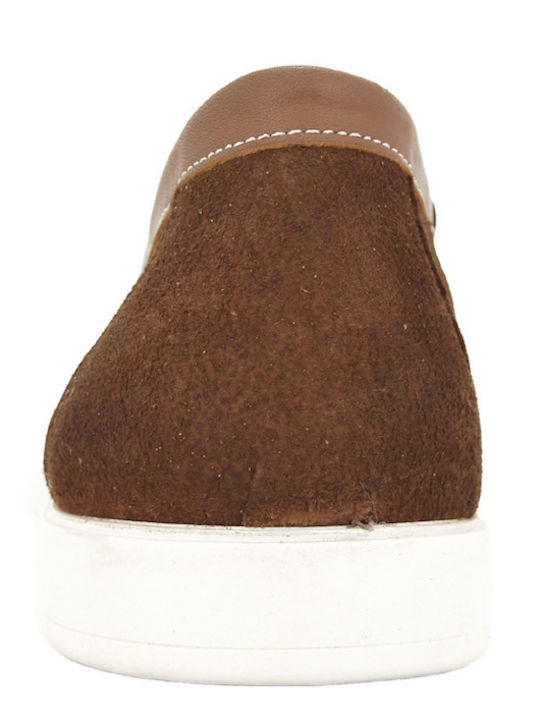 Suede Herren Mokassins in Tabac Braun Stilart