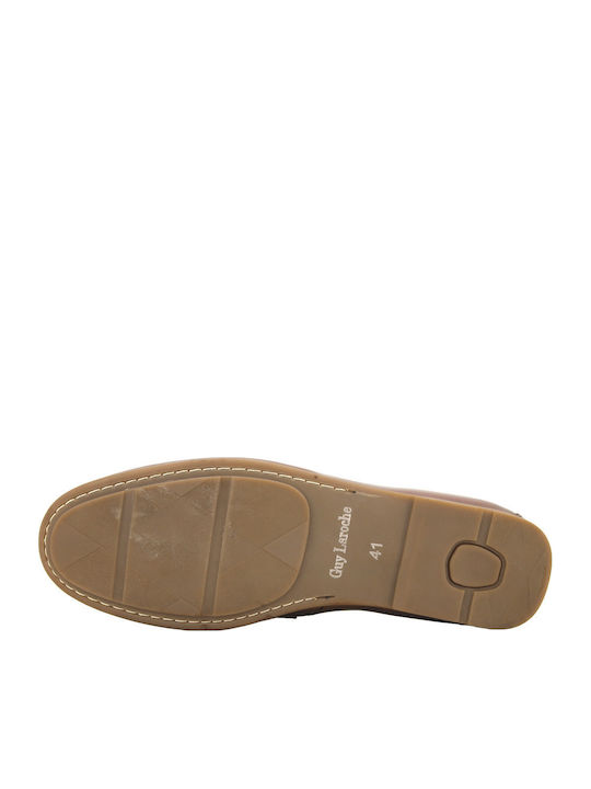 Montel Leather Men's Loafers in Tabac Brown Color