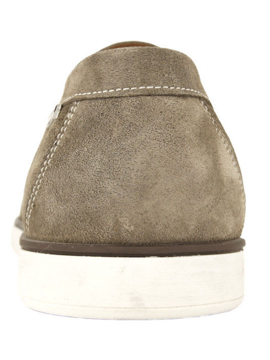 Suede Ανδρικά Loafers σε Καφέ Χρώμα