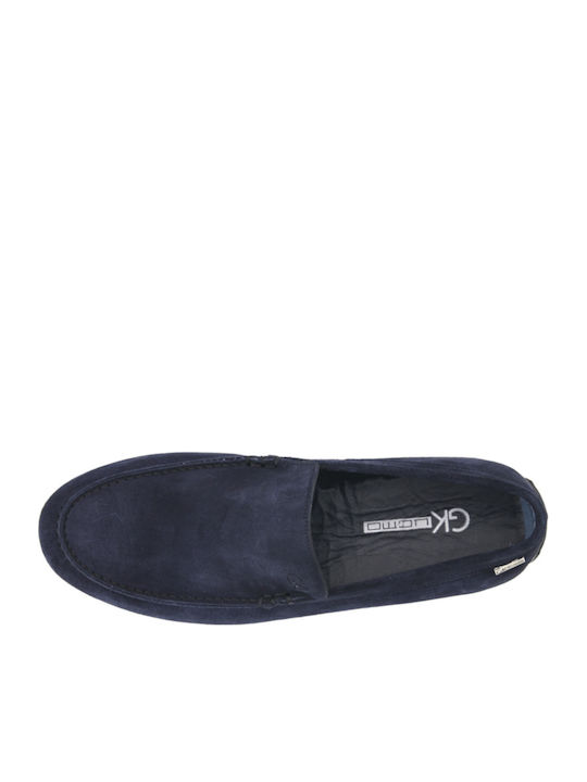 Suede Herren Mokassins in Blau Farbe