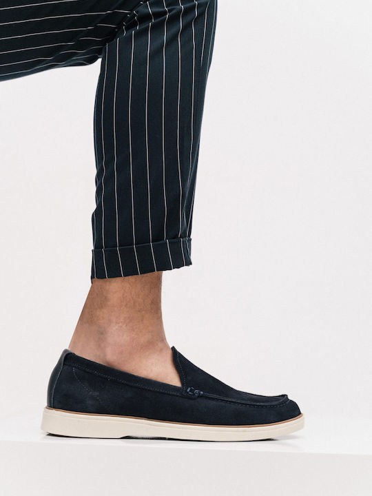 Suede Ανδρικά Loafers σε Μπλε Χρώμα