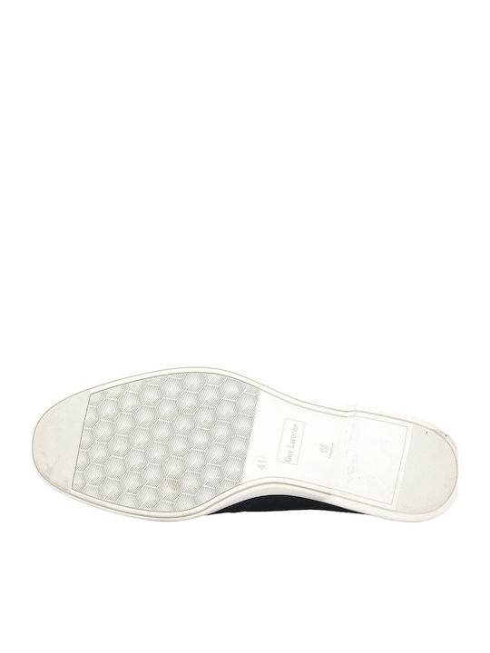 Loafers Mocasini Bărbați Din Catifea În Culoare Albastră
