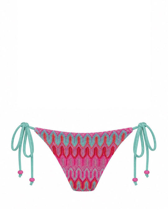 Bikini Slip με Κορδονάκια Πορτοκαλί