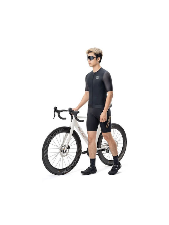 Rockbros Tricou De Ciclism Pentru Bărbați Cu Mâneci Scurte Negru