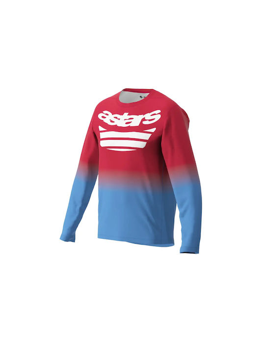 Herren Lange Ärmel Fahrradtrikot Mountain Bike Rot