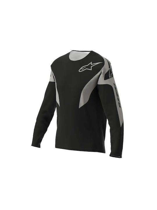 Herren Lange Ärmel Fahrradtrikot Mountain Bike Schwarz