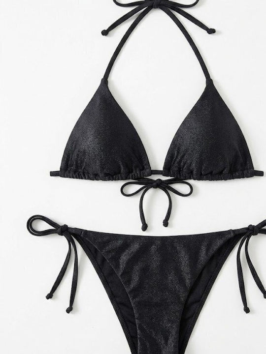 Set Bikini Metallic Black