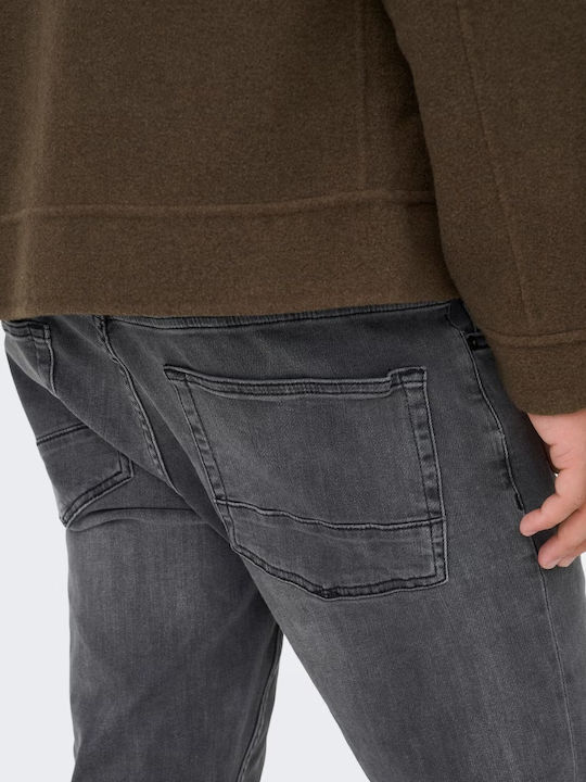 Trousers in Skinny Fit Dark Gray