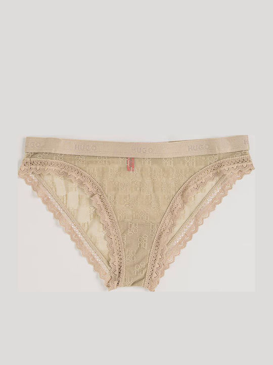 Slip Pentru Femei Cu Dantelă Bej