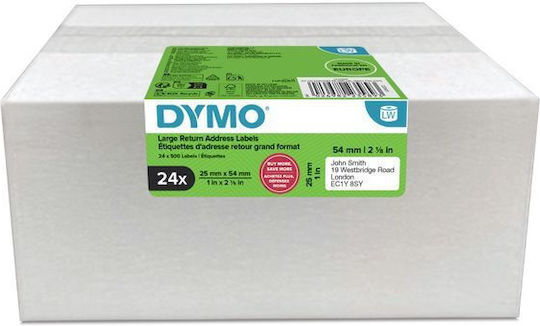 Dymo 500 Self-Adhesive Labels on Roll 25x54mm 24 Pieces