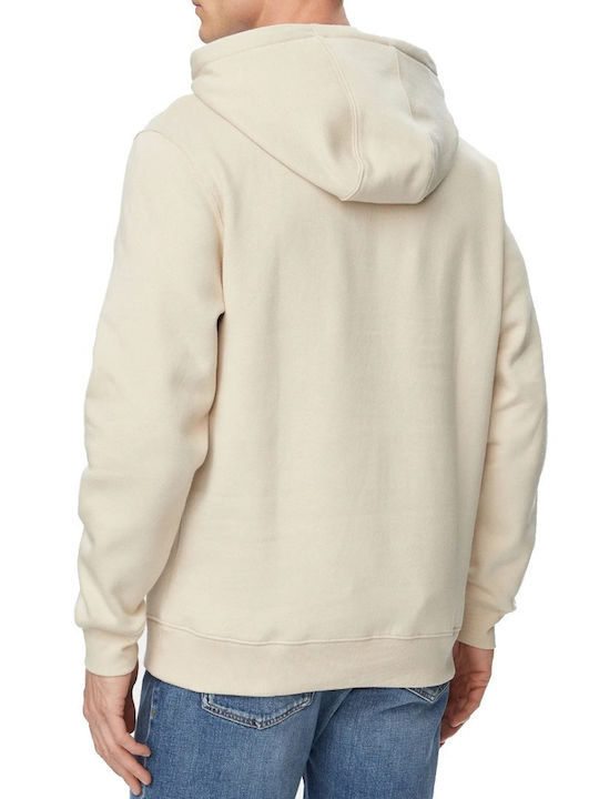Tommy Hilfiger Flag Φούτερ Classic Beige με Κουκούλα