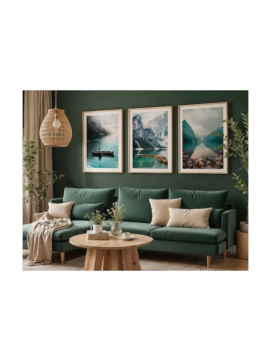 Poster Boat On River Pst25110 40cm X 50cm
