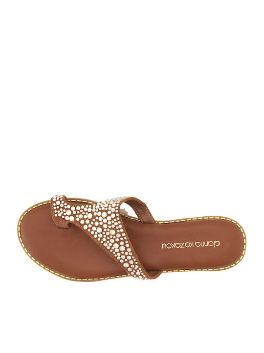 Nikie Flache Sandalen Für Damen Tabac Braun