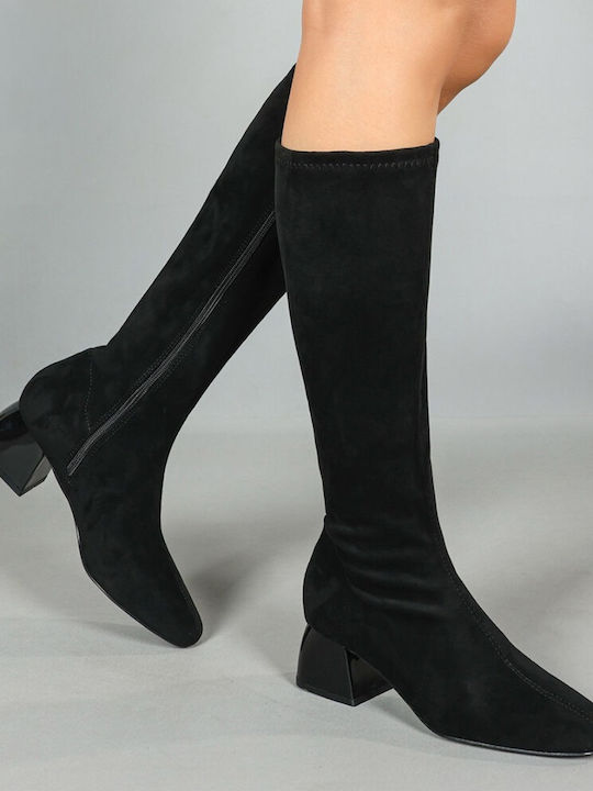 Cizme Dama Suede Negre