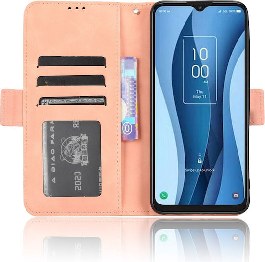 Калъф Книга Закалено Стъкло Розов TCL 40 NXTPAPER 5G