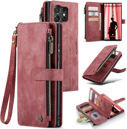 Caseme Wallet Δερμάτινο / Δερματίνης Κόκκινο (Galaxy S25 UltraRealme C30)