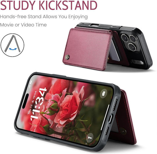 Caseme Rfid Wallet Δερμάτινο / Δερματίνης Κόκκινο (iPhone 17 Pro MaxNokia C22)