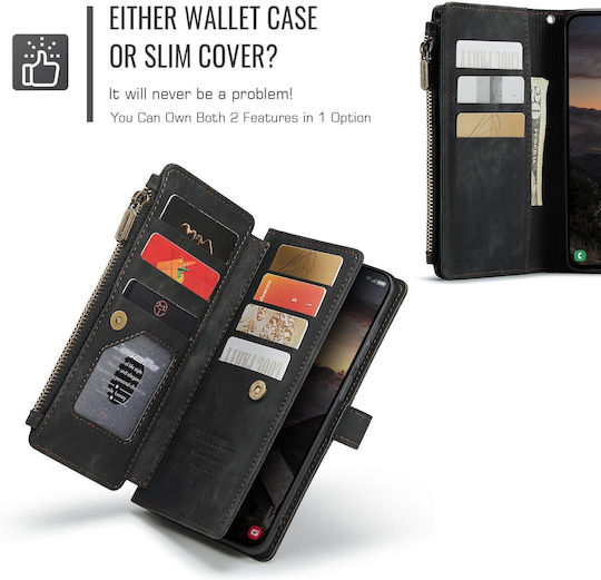 Caseme Wallet Leather / Synthetic Leather Black (Galaxy S26 Realme C30)