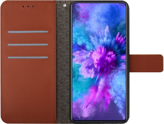Book Tempered Glass Brown (Redmi Note 12 Pro 4G)