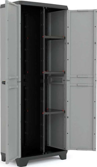Doppelflügeliger Außenschrank aus Polypropylen 68x39x173cm
